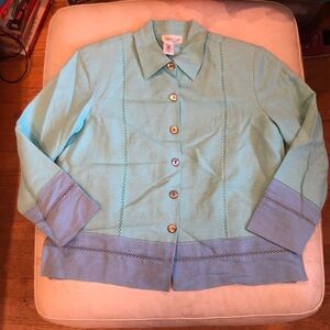 Coldwater Creek Two-Tone light turquoise/light blue, Jacket